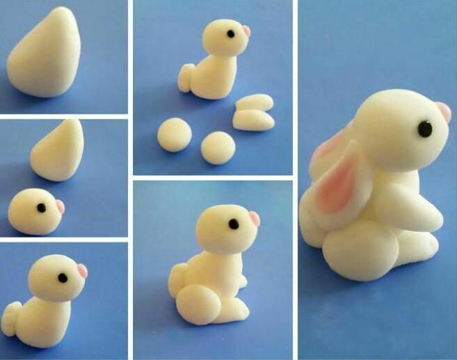 آموزش تصویری ساخت خرگوش با فوندانت